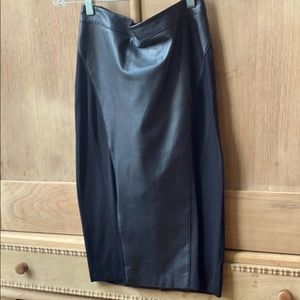 Faux leather skirt